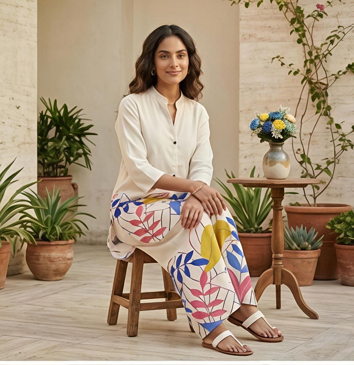 Botanical Breeze Cotton Cord Set - Kurtikala