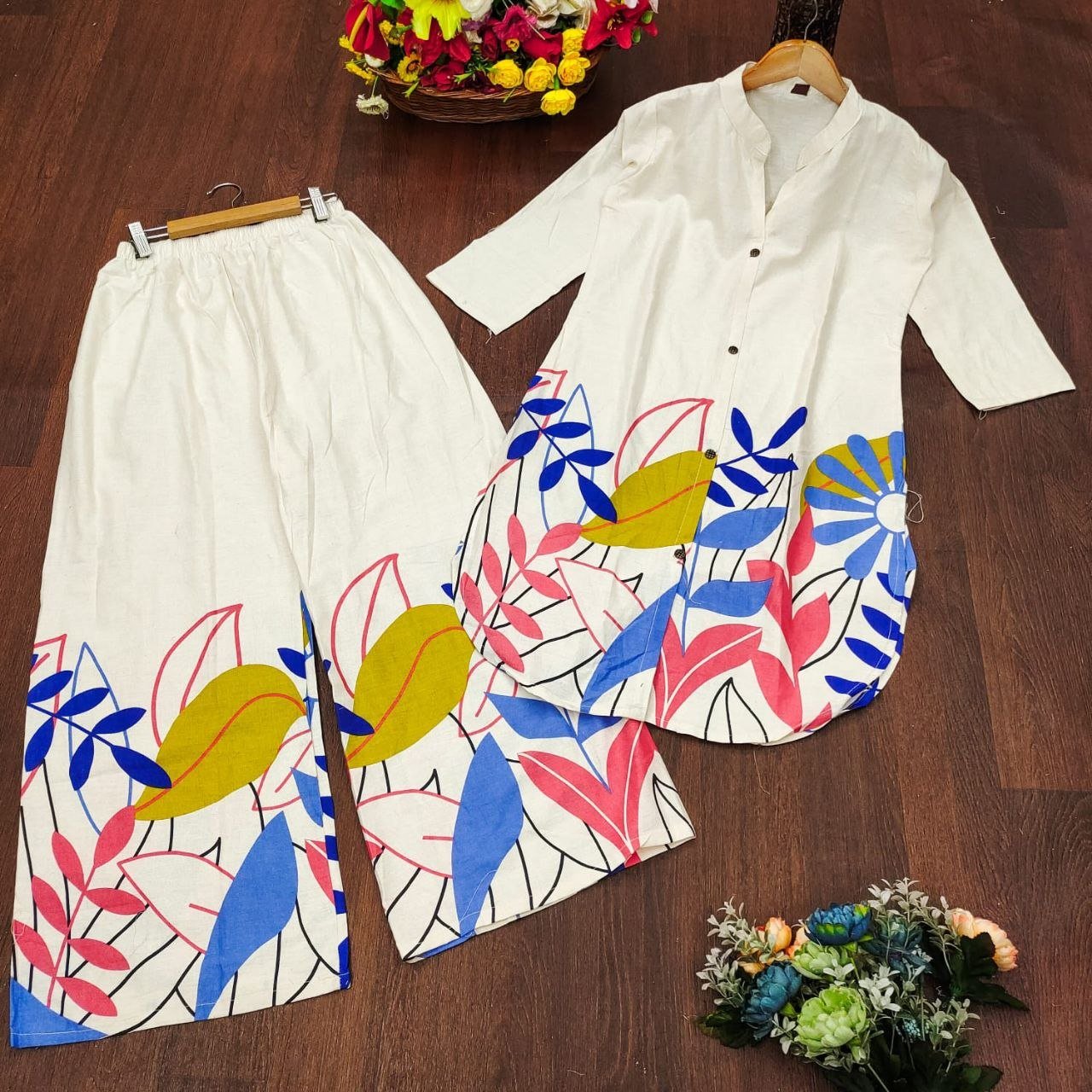 Botanical Breeze Cotton Cord Set - Kurtikala